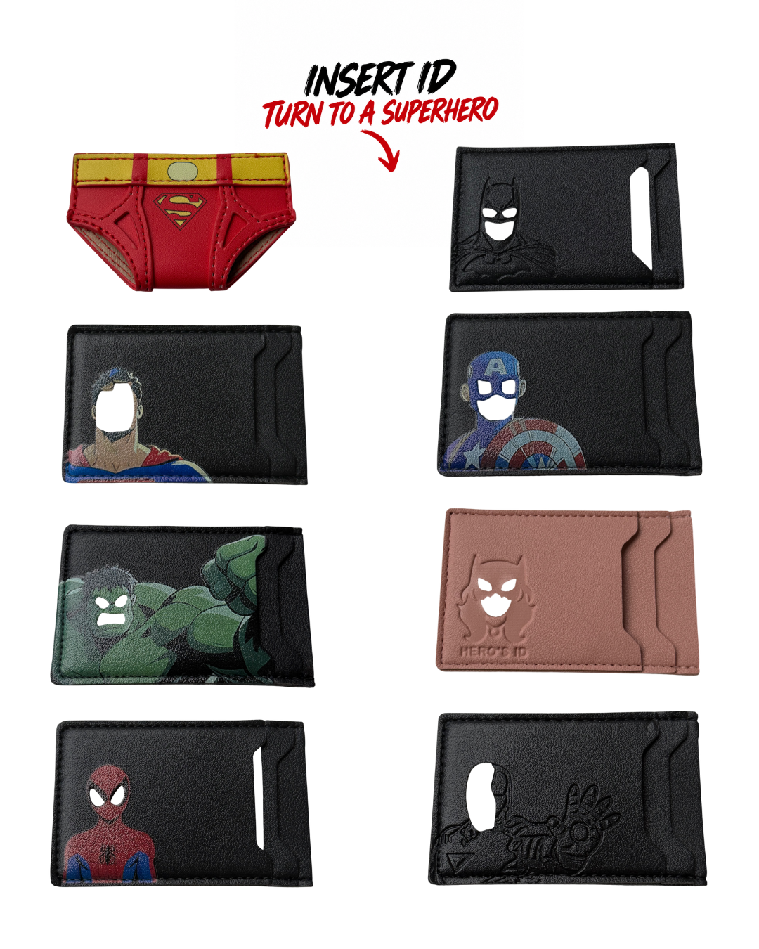 Superhero ID Card Holder Wallet – Turn Anyone Into a Hero (Multiple designs)